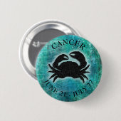 Badge Rond 5 Cm Symbole Horoscope Cancer Astrologie zodiaque (Devant & derrière)