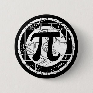 Badge Rond 5 Cm Symbole impressionnant de pi