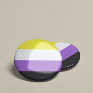 Badge Rond 5 Cm Symbole LGBT de la communauté de la fierté non bin