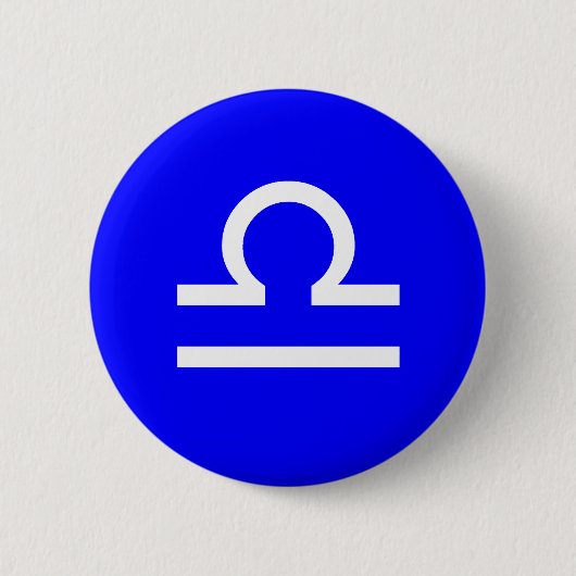 Badge Rond 5 Cm Symbole Libra (Devant)
