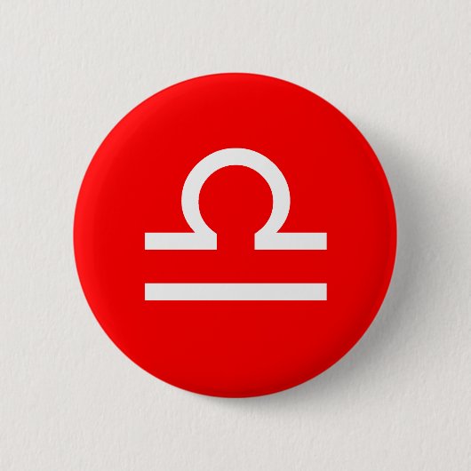Badge Rond 5 Cm Symbole Libra (Devant)