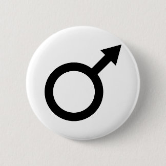 Badge Rond 5 Cm symbole masculin noir