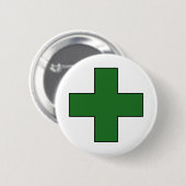Badge Rond 5 Cm Symbole Médicale croisé Médicale de garde de (Devant & derrière)