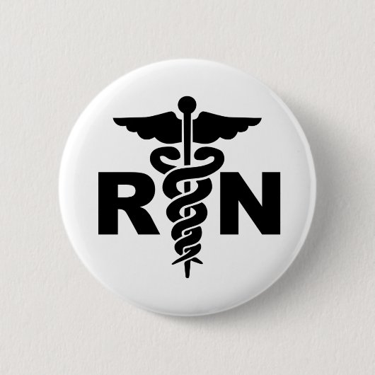 Badge Rond 5 Cm SYMBOLE Médicale DE L'infirmière (Devant)