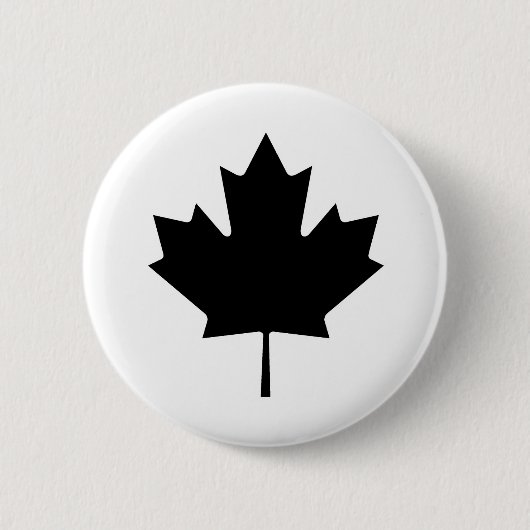 Badge Rond 5 Cm Symbole national canadien Feuille d'érable Canada (Devant)