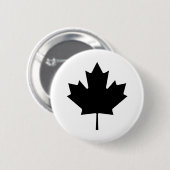 Badge Rond 5 Cm Symbole national canadien Feuille d'érable Canada (Devant & derrière)