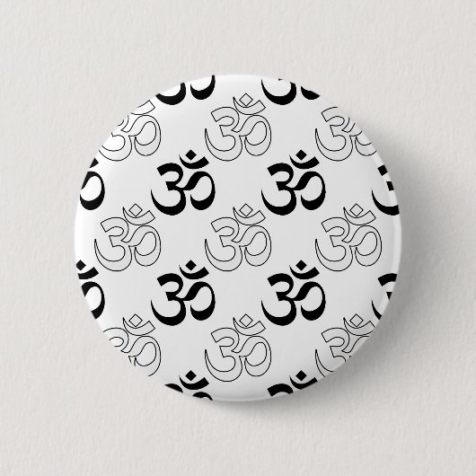 Badge Rond 5 Cm Symbole Om, Aum (Devant)