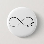 Badge Rond 5 Cm Symbole papillon infini (Devant)