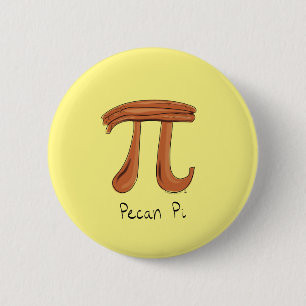 Badge Rond 5 Cm Symbole Pecan Pi mignon Math enseignant cadeau