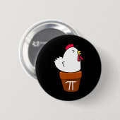 Badge Rond 5 Cm Symbole Pi de Poulet Cute Pot Pie Funny Math Pun (Devant & derrière)