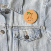 Badge Rond 5 Cm Symbole Pi Peach Math Funny (En situation)