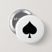 Badge Rond 5 Cm Symbole Pique (Devant & derrière)
