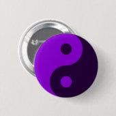 Badge Rond 5 Cm Symbole pourpre de Yin Yang (Devant & derrière)