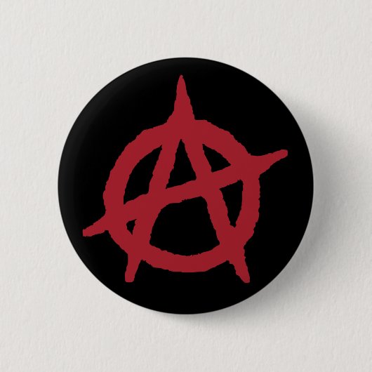 Badge Rond 5 Cm Symbole rouge d'anarchie (Devant)