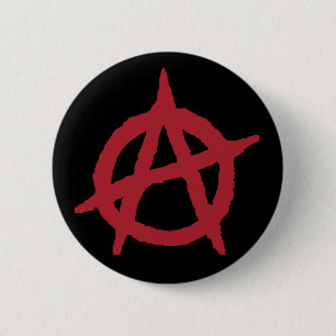 Badge Rond 5 Cm Symbole rouge d'anarchie