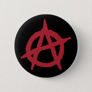 Badge Rond 5 Cm Symbole rouge d'anarchie