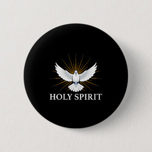 Badge Rond 5 Cm Symbole Spirituel de la Colombe de l'Écriture Sain