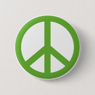 BADGE ROND 5 CM SYMBOLE SYMBOLE DE LA PAIX VERTE