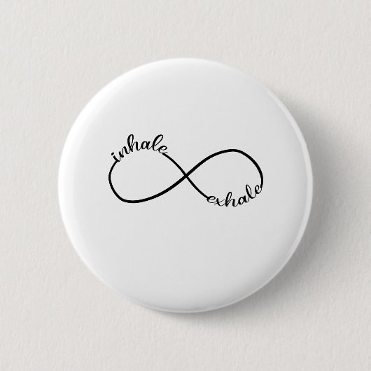 Badge Rond 5 Cm SYMBOLE SYMBOLE T-shirt Yogi Inhale Exhale Infinit (Devant)