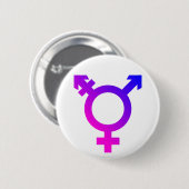 Badge Rond 5 Cm Symbole trans* rose/bleu (Devant & derrière)