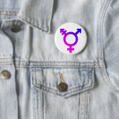 Badge Rond 5 Cm Symbole trans* rose/bleu (En situation)