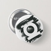 Badge Rond 5 Cm Symbole vert de jet de lanterne (Devant & derrière)