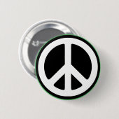 Badge Rond 5 Cm Symbole vert de paix ! (Devant & derrière)