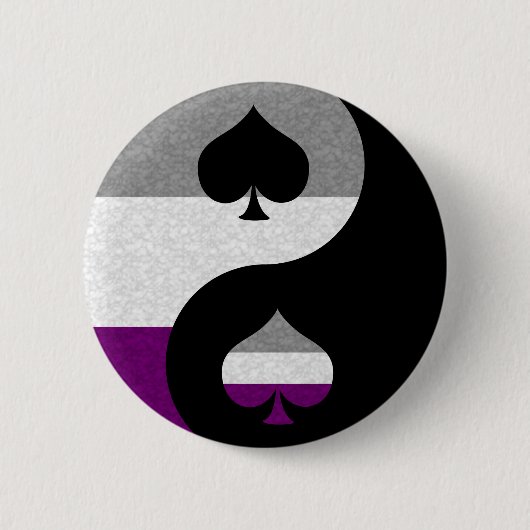 Badge Rond 5 Cm Symbole Yin et Yang de la fierté sexuelle dans le  (Devant)