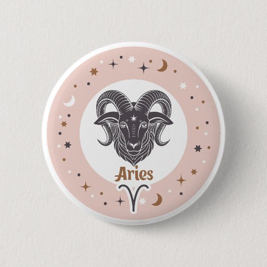 Badge Rond 5 Cm SYMBOLE Zodiaque (Devant)
