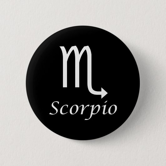 Badge Rond 5 Cm SYMBOLE Zodiaque 'Scorpio' (Devant)