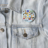 Badge Rond 5 Cm Symboles de Chypre (En situation)