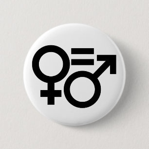Badge Rond 5 Cm Symboles de l'égalité des sexes