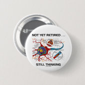 Badge Rond 5 Cm … Synapse de pensée toujours pas encore retirée de (Devant & derrière)