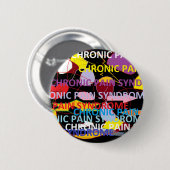 Badge Rond 5 Cm Syndrome chronique de douleur (Devant & derrière)