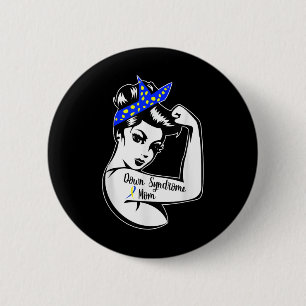 Badge Rond 5 Cm Syndrome de Down Awareness Trisomy 21 - Syndrome d