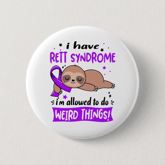 Badge Rond 5 Cm Syndrome de Rett (Devant)
