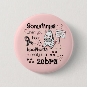 Badge Rond 5 Cm Syndrome d'Ehlers-Danlos Sensibilisation aux zèbr