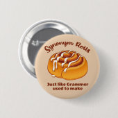 Badge Rond 5 Cm Synonym Rolls Comme Grammer Utilisé Pour Faire (Devant & derrière)