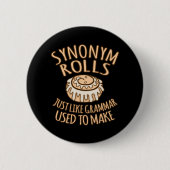 Badge Rond 5 Cm Synonym Rolls English Language Teacher Teach (Devant)
