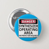 Badge Rond 5 Cm Synthétiseur de zone d'exploitation (Devant & derrière)