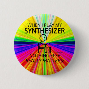 Badge Rond 5 Cm Synthétiseur Rien D'Autre