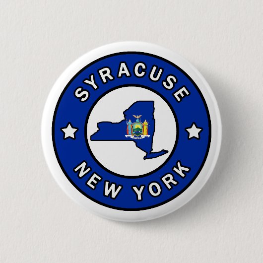 Badge Rond 5 Cm Syracuse New York (Devant)