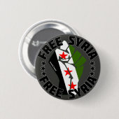 Badge Rond 5 Cm Syrie libre (Devant & derrière)