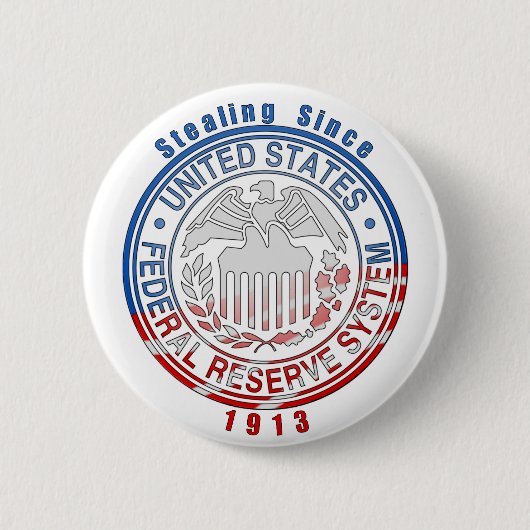 Badge Rond 5 Cm Système de Federal Reserve (Devant)