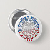 Badge Rond 5 Cm Système de Federal Reserve (Devant & derrière)