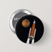 Badge Rond 5 Cm Système de lancement spatial SLS de la NASA (Devant & derrière)