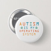 Badge Rond 5 Cm Système d'exploitation Autisme (Devant & derrière)