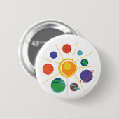 Badge Rond 5 Cm Système solaire (Devant & derrière)
