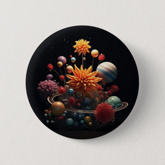 Badge Rond 5 Cm Système solaire Badge rond de 6 cm (Devant)
