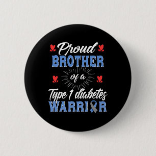 Badge Rond 5 Cm T1d Fière Frère Diabète Sensibilisation Type 1 Ins